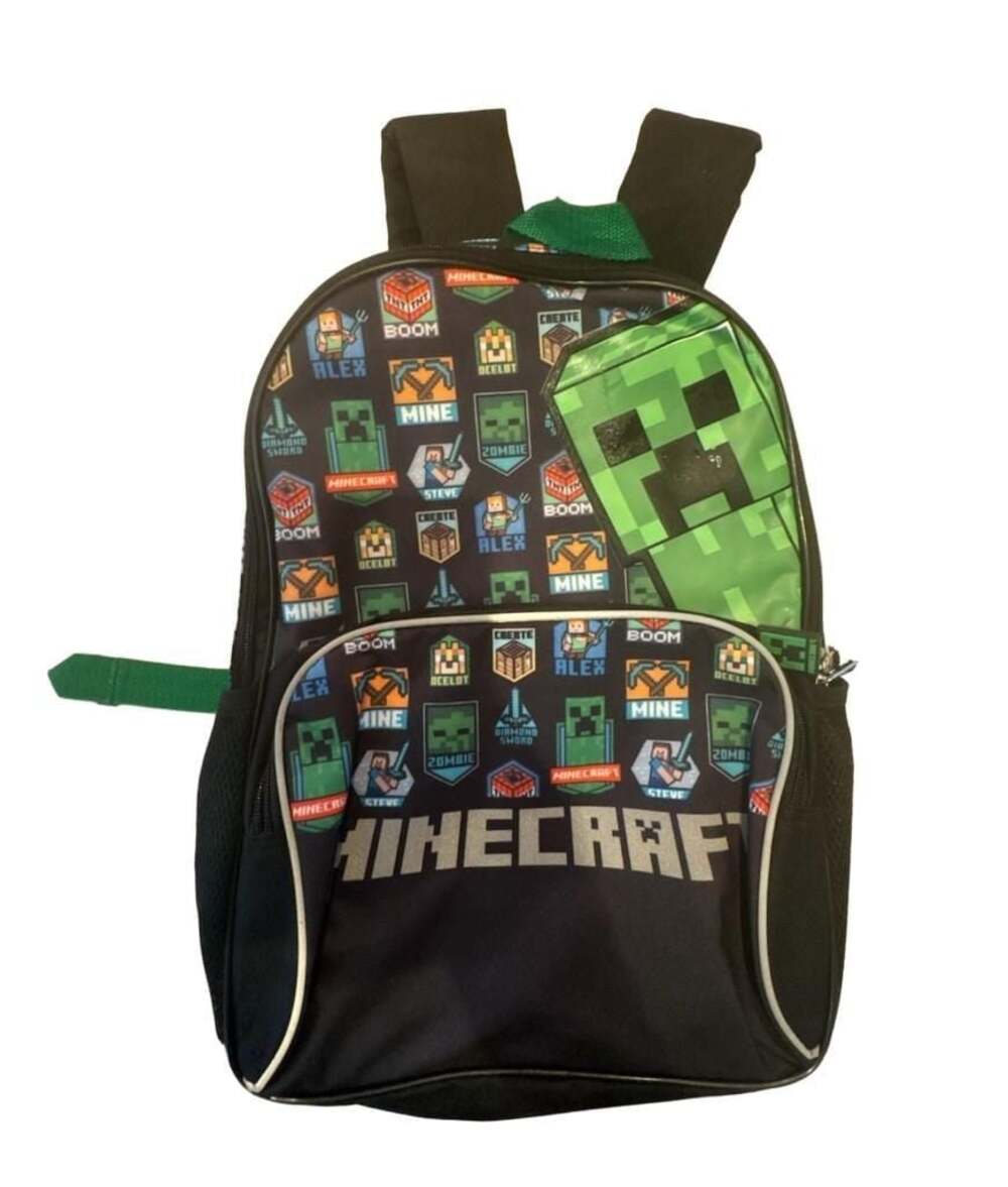 Minecraft 16" Backpack - Black Multi-Color